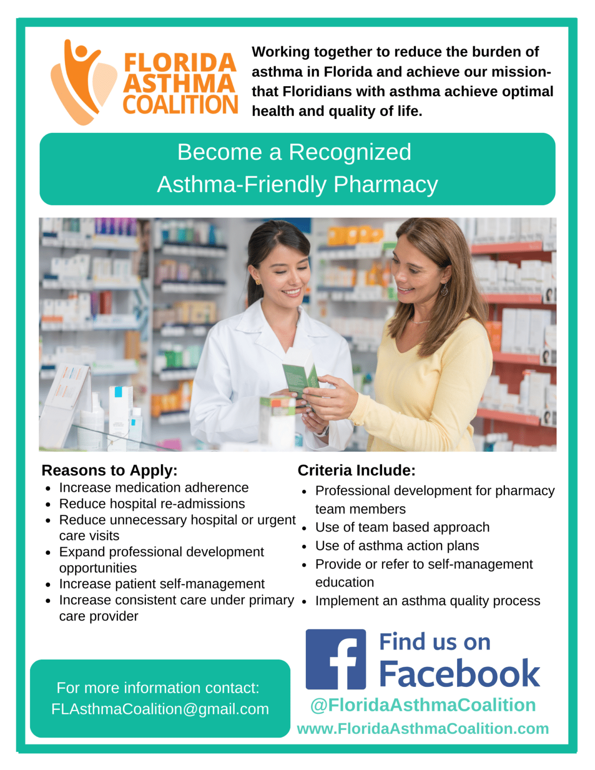 Asthma Friendly pharmacy flyer